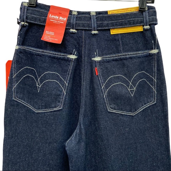 Levi's Red Label Railroad Trouser OX Rinse Dark Denim Jeans Size 25 NEW - Picture 4 of 12